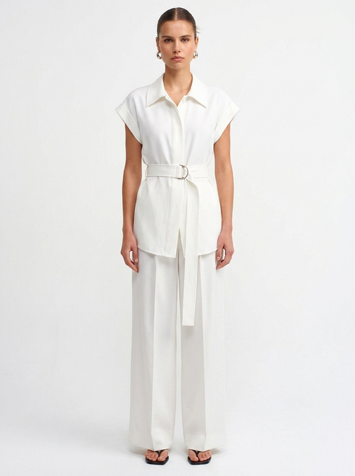 Ensemble femme chic – tenue élégante pantalon large minimaliste Ma boutique